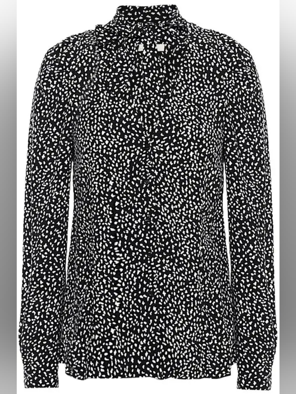 Maje - Tieneck Printed Cupro-Blend Blouse - Size 4  (NWT)